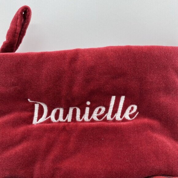 Pottery Barn Danielle Landon Plaid Christmas Holiday Xmas Stocking Red Black - Picture 2 of 12